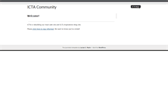 Desktop Screenshot of blogs.icta.net
